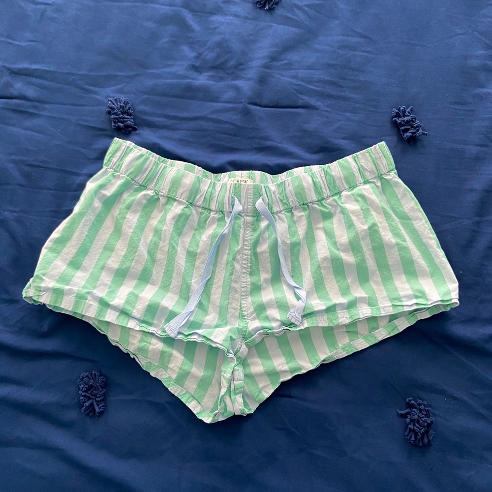 jcrew striped sleep shorts